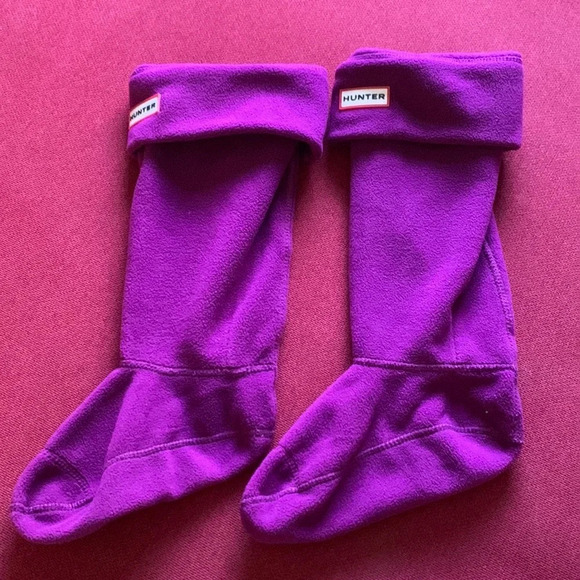 Hunter fleece Boots Socks Purple size Medium NWOT - Picture 1 of 5